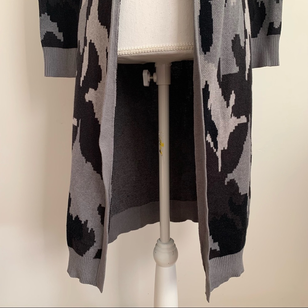 NWT Boston Proper Camouflage Duster Long Line Open Cardigan Sz XXS - Picture 5 of 13